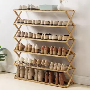 Foldable Wooden Shoe Rack