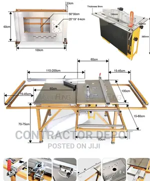 Multifunction Sliding Panel Table Saw Machine Double Blade