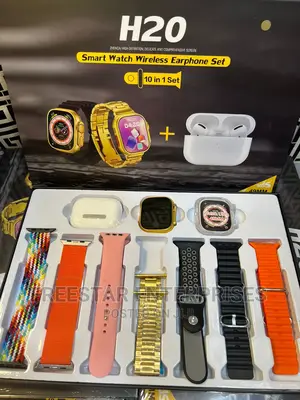 H20 Smart Watch, Airpod, 7 in 1 Watch Straps.