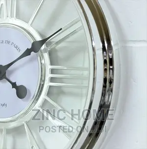 Plastic Cut Out Wall Clock - Silver