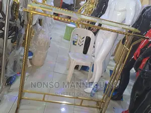 DOUBLE Gold Cloth Rack Stand