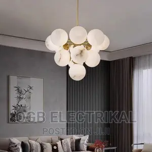 Nordic Round Ball Copper Chandelier