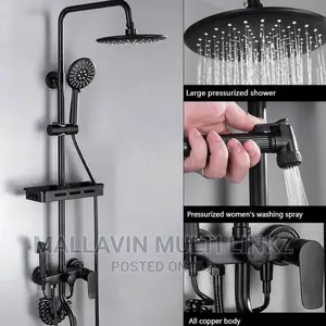 Black Shower Mixers With Bidet Shower And Soap Dish