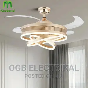 Golden Fan Chandelier