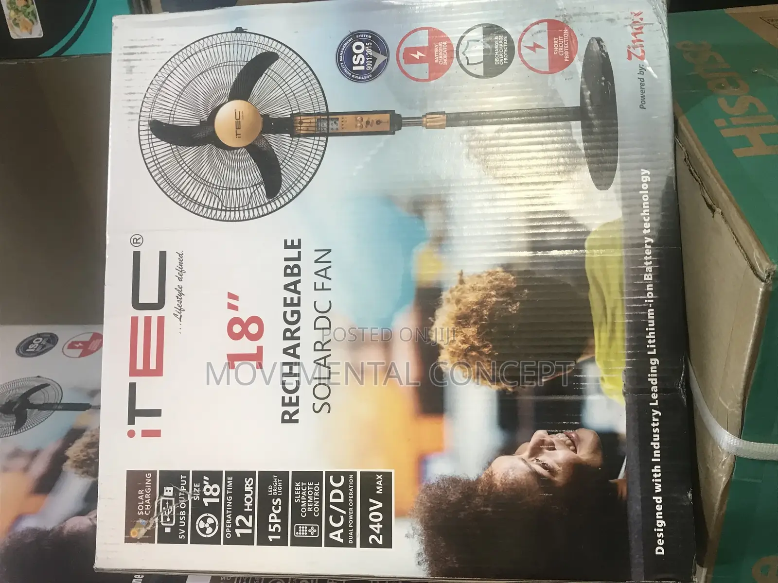 Itec Rechargeable Solar DC Fan