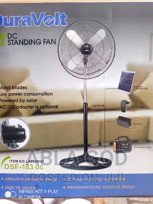 Duravolt 18 Inches AC DC Standing Fan,