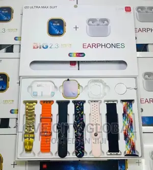 I20 Ultra Max Suit 10in1 Set Smartwatch With 7 Straps 49mm