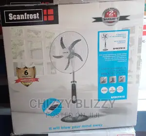 Scanfrost 18" - Rechargeable Fan With Remote - SFRCFN18