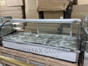 12 Pans Bain Marie/Curved Glass Food Warmer