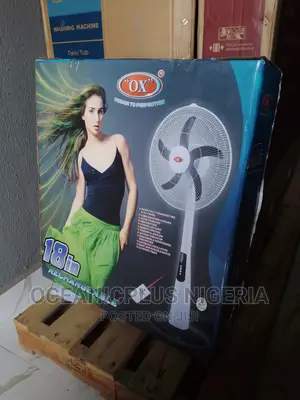Ox Rechargeable Standing Fan Plus 18 Inch Brand New