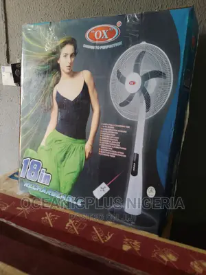 Affordable Ox 18-Inch Rechargeable Standing Fan - Lagos