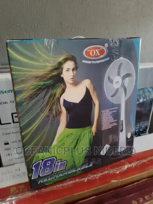Standard Quality Ox Rechargeable Standing Fan Plus 18 Inch