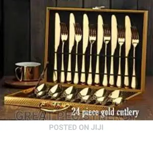 Golden Briefcase Cutlery Set