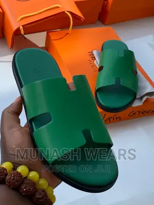 Hermes Leather Slipers