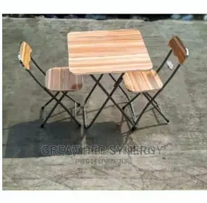 Foldable Reading Table and Chair (1 Table and 2 Chairs)
