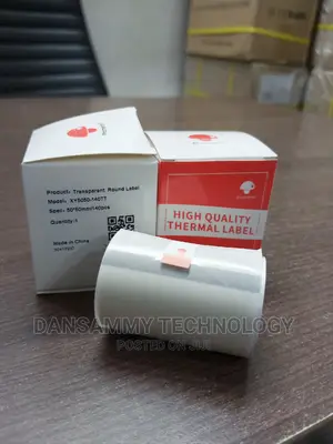 50*50mm Transparent Round Shape Label Sticker