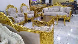 Executive Golden Royal 8 Seater Fabric Sofa Chair