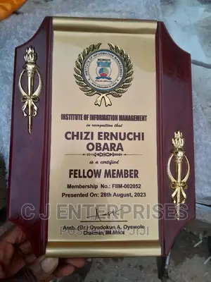 Wooden Award Plaque X80