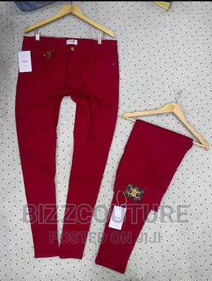 Original Celine Red Jean's Available in Store