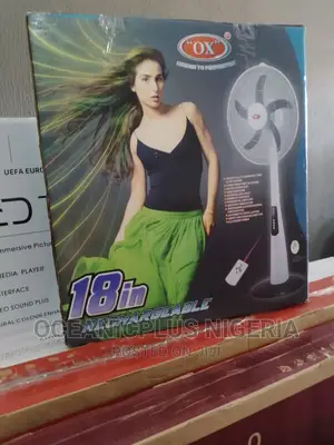 Newly 18'' OX Rechargeable Fan Quiet and Durable Motor