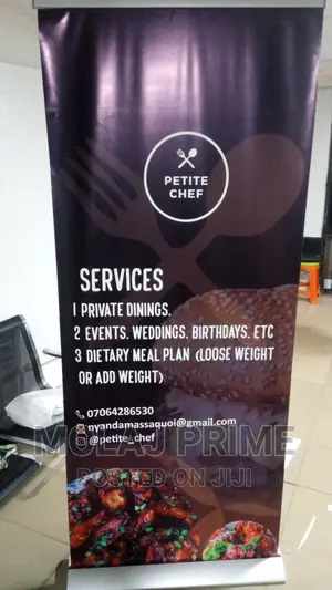 Roll-Up Banner) Design, Printing + Stand