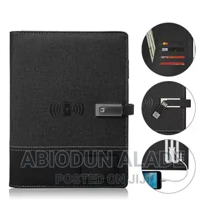 Conference Folder Power Bank Notepad With Usb Flash Drive