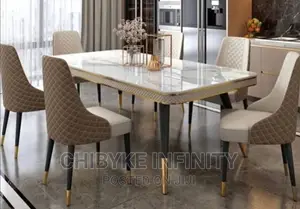 New in : Quality Contemporary Marble Modern 6seater Set