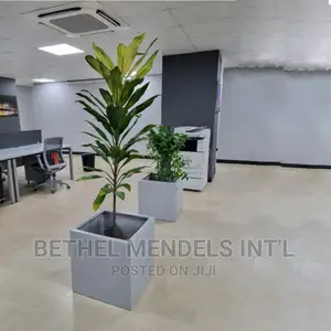 Fiberglass Flower Pot/Vase/ Planters Potted With Live Plants