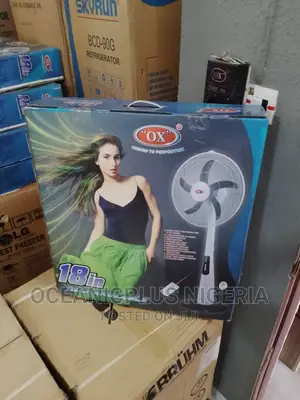 Ox-18 Inches Rechargeable Standing Fan Powerful Airflow