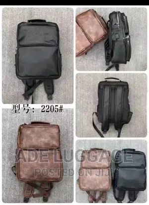 Quality Laptop Leather Backpack Luggag