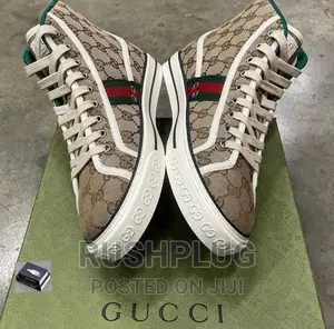 High Top GG Beige Sneakers