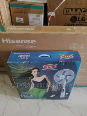 Easy to Use 18-Ox Rechargeable Standing Fan | Available