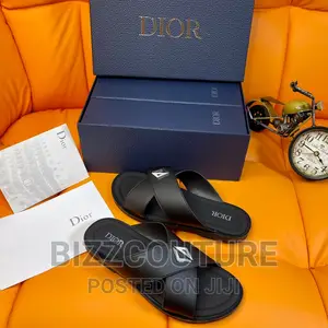 Original DIOR Alias Sandals Black Grained Available in Store