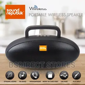Sound Republik Wireless Pill Shaped Bluetooth Speaker Black