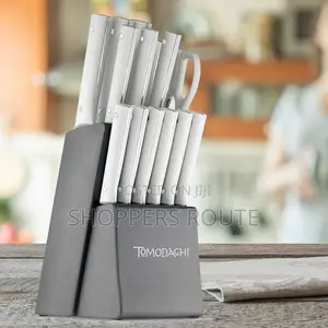 Hampton Forge Fuji – 15 Piece Knife Block Set – Metallic