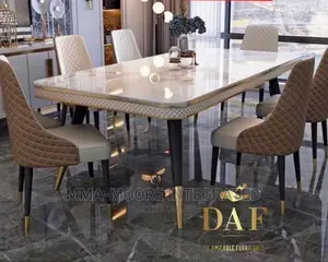 Marble Top Dinning Table Set With 6 Chairs