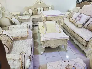 Luxury 7 Seaters Living Room Fabric Sofa Chair.