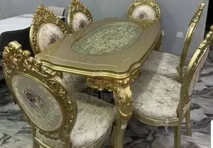 Quality Craved Gold Dining Set By 6