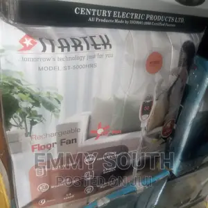 Startek Standing Rechargeable Fan 18" With Big Battery