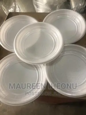 Small Flat Plastic Plate - 25 PCS