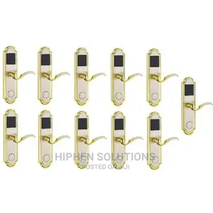 Door Lock With RFID Card Access Control - Golden Edge - 11 Sets
