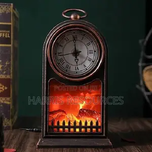 Decorative Fireplace Lantern With Clock