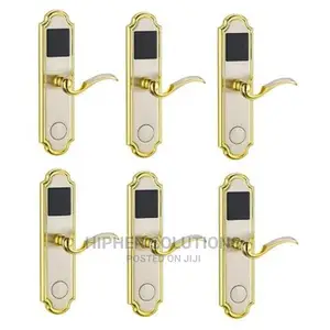 Door Lock With RFID Card Access Control - Golden Edge - 6 Sets