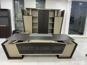 Executive Director Office Table and Bookshelf