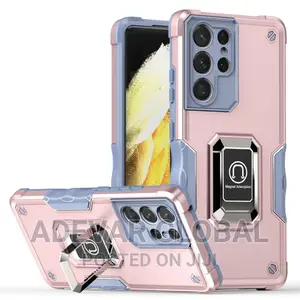Galaxy S21 Ultra 5G Case Pouch Metal Ring Magnetic Kickstand