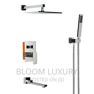 Chrome 5 Ways Conduit Shower 12" Rose