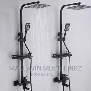 High Quality Black Bathroom Shower With Shelf