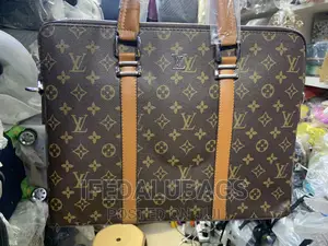 Quality Imported Leather Lv Inspired Laptop/Conference Bag