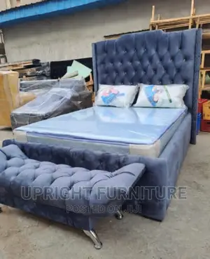 Royal Upholstery Bedframe 4 and Half by 6 With Footrest
