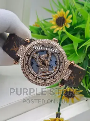 Loius Vuitton Iced Rotating Dial Female Wristwatch